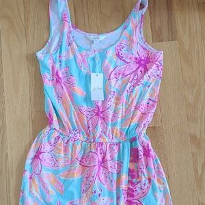 Lilly Pulitzer Pink and Orange Floral Romper
